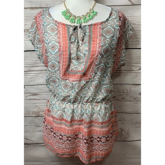 NWOT Maurices Boho Aztec Tribal Tunic - Picture 1 of 7